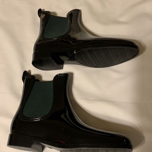 Silky Toes black and green short rain boots size 41/XXL NEW - Picture 3 of 8